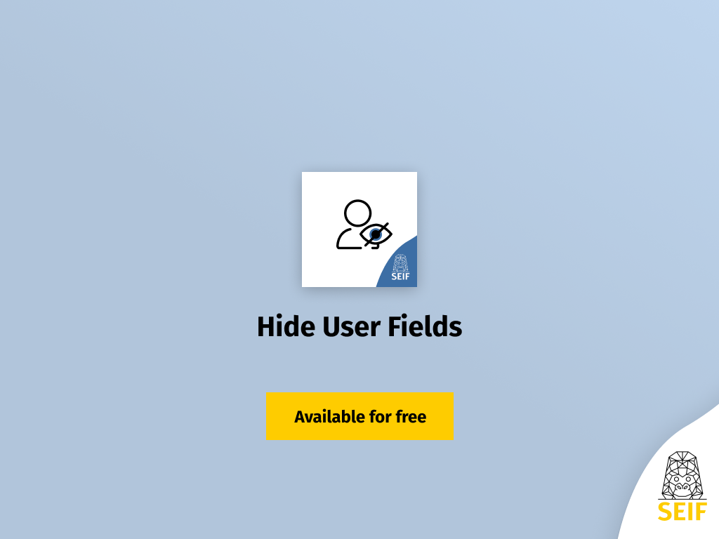 Hide User Fields screenshot 1